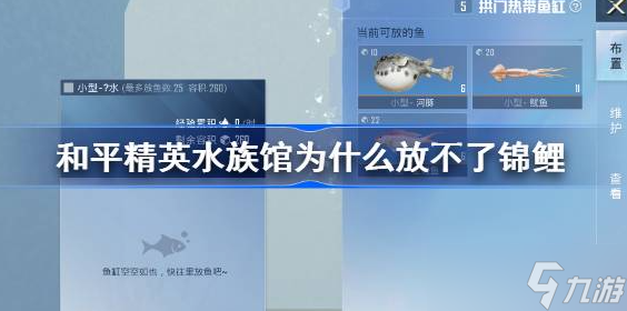 和平精英水族馆为什么有些鱼不能放 和平精英水族馆放不了锦鲤解决方法攻略