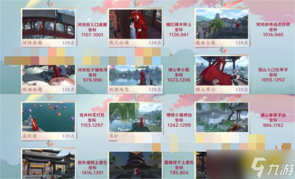 逆水寒手游共赏人间情缘打卡全位置分享 全地图共赏人间打卡坐标图