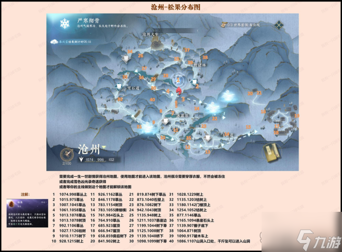 逆水寒手游风物分布位置大全一览