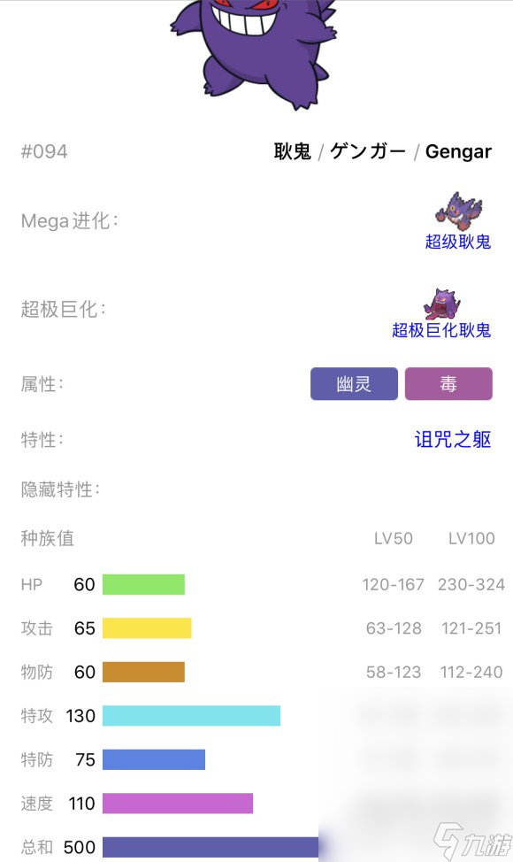 Pokemmo耿鬼性格選擇