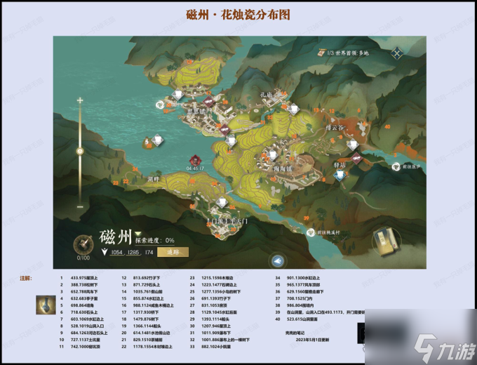 逆水寒手游风物分布位置大全一览
