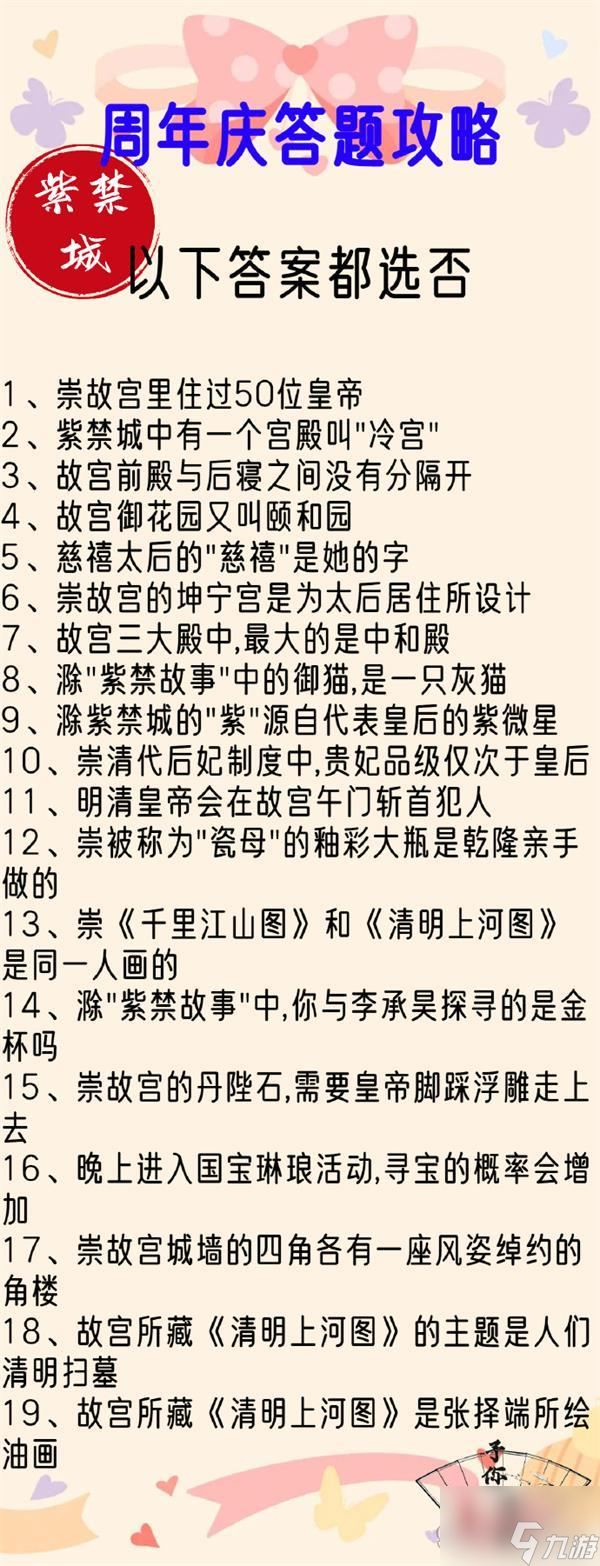 盛世芳華紫禁謎集答案大全一覽