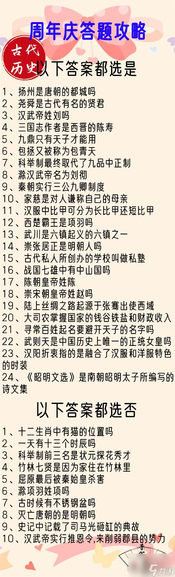 盛世芳华紫禁谜集答案大全一览