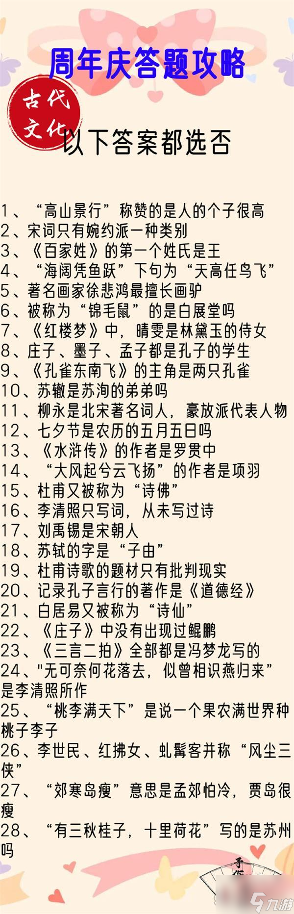 盛世芳华紫禁谜集答案大全一览