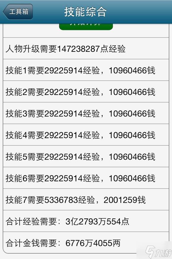 梦幻69升109最好准备多少经验和钱