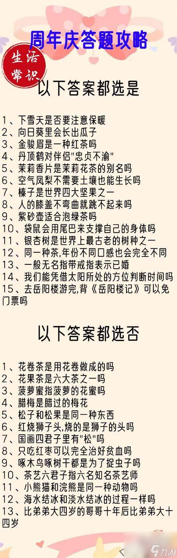 盛世芳华二周年紫禁谜集全问题答案汇总