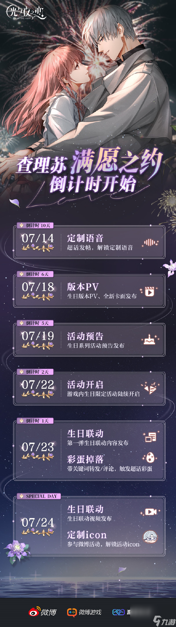 光与夜之恋查理苏生日有什么活动,光与夜之恋生日系列活动介绍