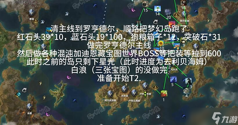 《命运方舟》t1岛路线攻略