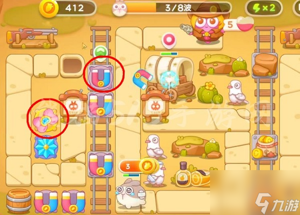 保卫萝卜4波仔很忙第54关怎么过-保卫萝卜4波仔很忙第54关图文通关攻略