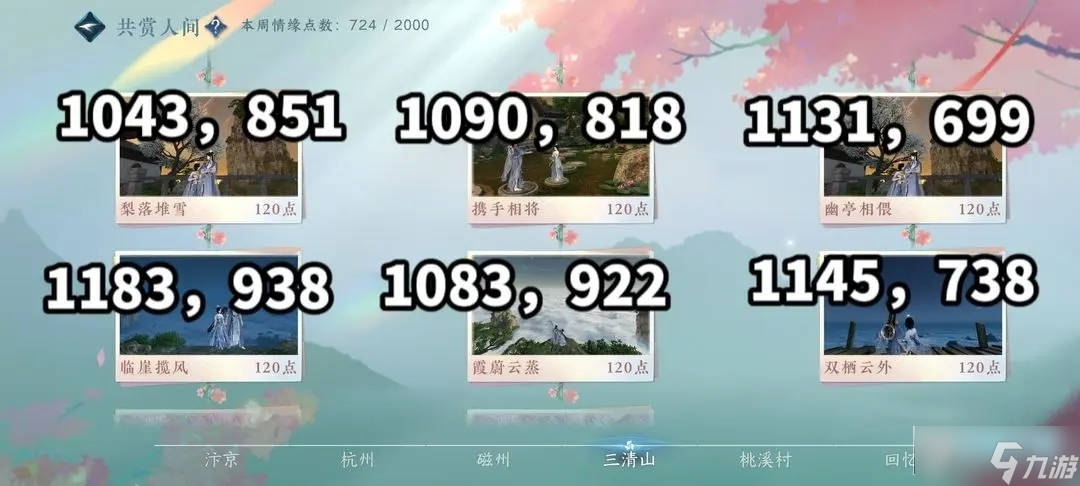 逆水寒情缘打卡全部地点_逆水寒打卡坐标大全