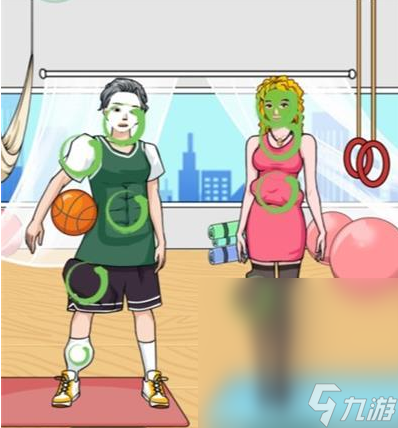 《汉字找茬王》健身房偷吃找出身上全部食物通关攻略分享