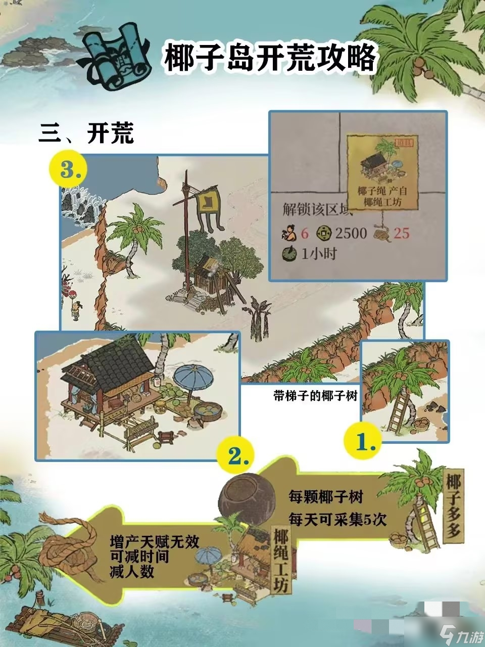 江南百景圖椰子島怎么開(kāi)荒