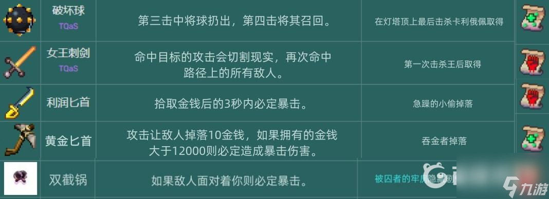 死亡細(xì)胞武器圖鑒與獲得方式是什么樣的？