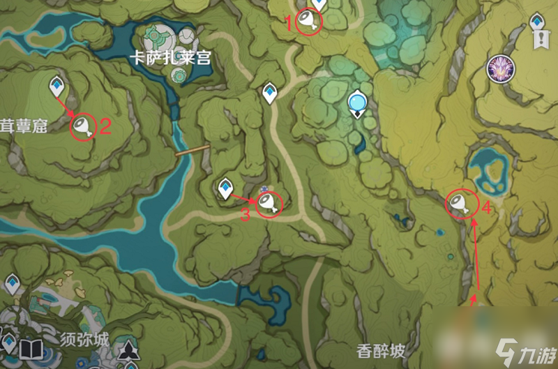 原神新兵的徽记分布图分享，采集点已标准，瞅瞅在那刷！
