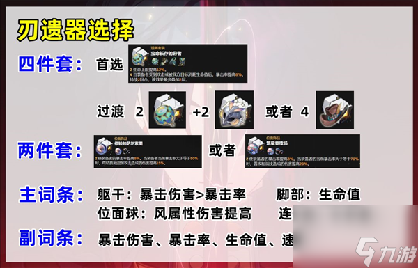 崩壞星穹鐵道刃什么詞條適合他 刷主副詞條推薦