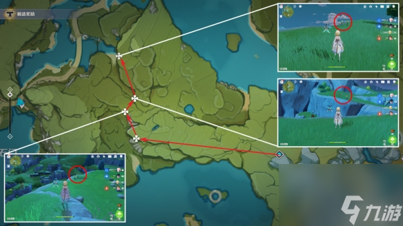 《原神》絕云椒椒分布圖 3.8絕云椒椒收集路線