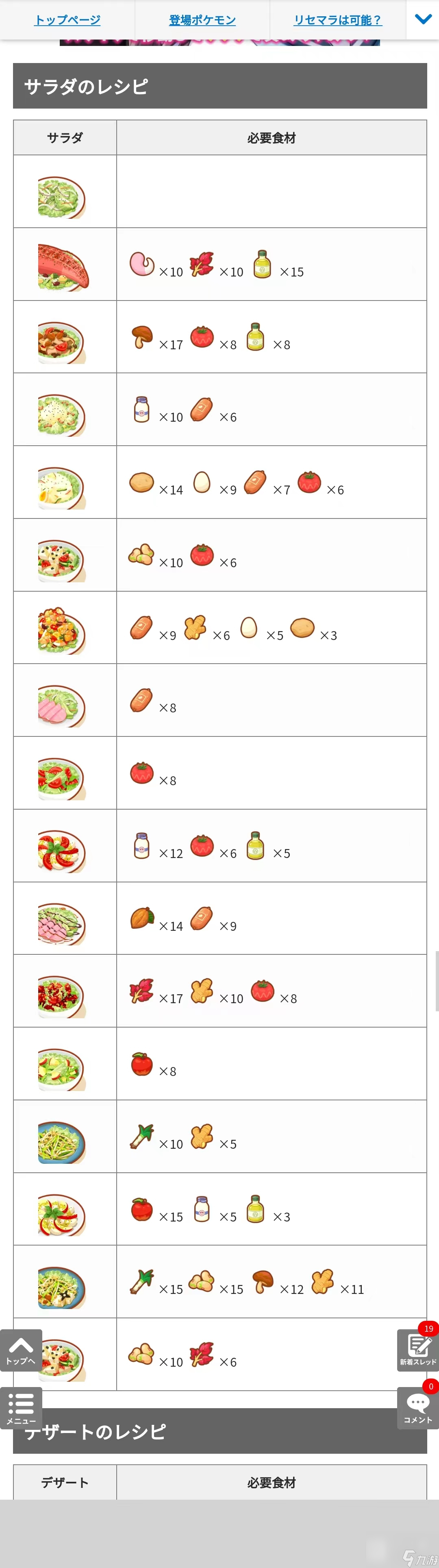 寶可夢(mèng)sleep料理合成大全