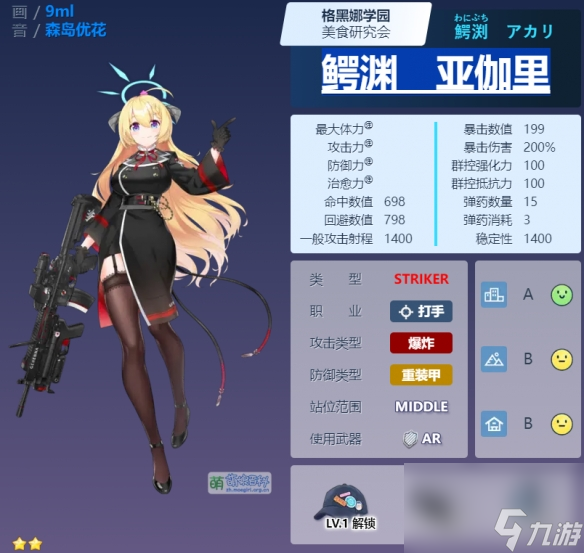 《蔚蓝档案》鳄渊亚伽里怎么样 鳄渊亚伽里图鉴详解
