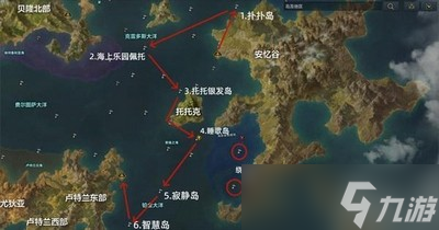 命運方舟跑島順序路線圖是什么 詳細路線圖攻略分享