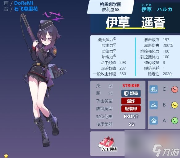 《蔚蓝档案》伊草遥香图鉴介绍