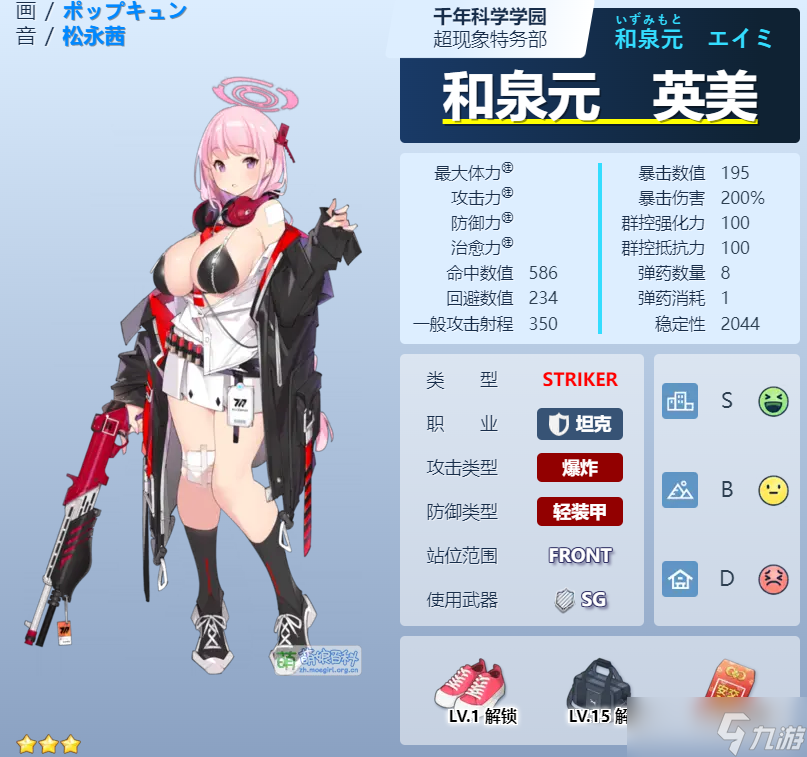 蔚蓝档案和泉元英美图鉴介绍