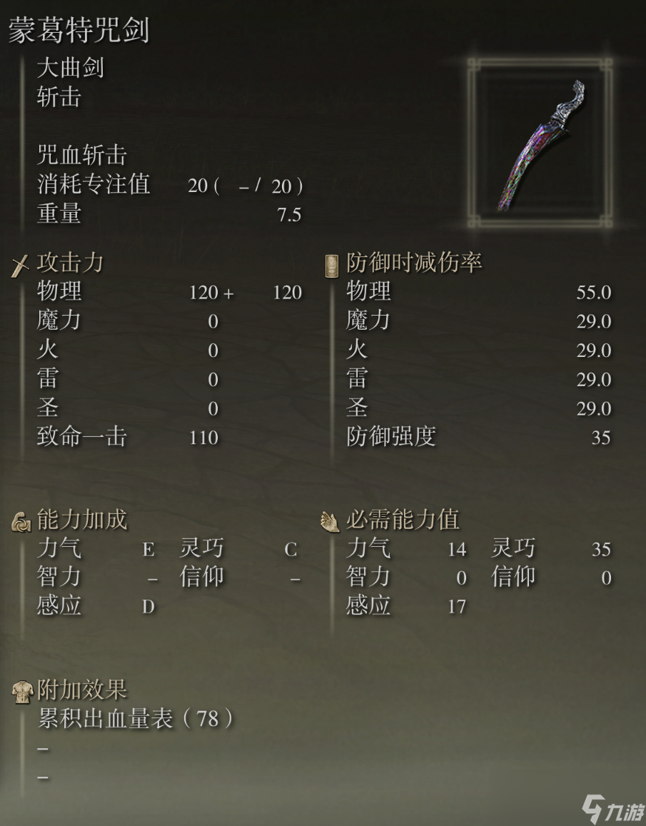 艾尔登法环蒙葛特咒剑武器图鉴