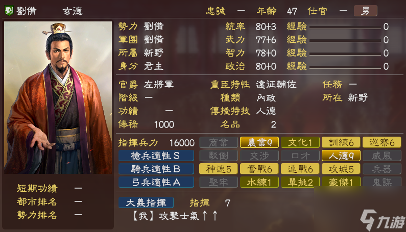 三国志13攻略心得 如何快速提高特技水平