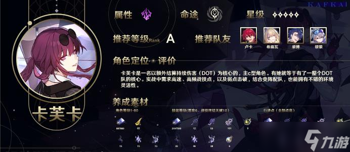 《崩坏星穹铁道》卡芙卡是主C吗 卡芙卡角色定位评价一览