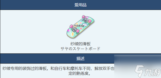 蔚蓝档案纱绫的滑板物品图鉴介绍一览 具体介绍
