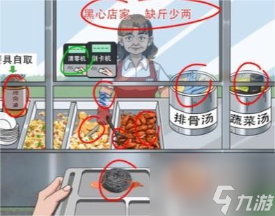 就挺秃然的良心食堂怎么过关