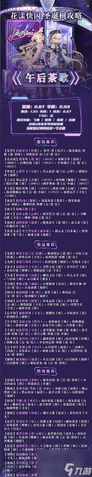 奇迹暖暖花漾快闪怎么搭配 花漾快闪攻略大全 截图