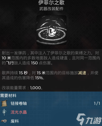 遗迹2武器改装伊菲尔之歌怎么改?伊菲尔之歌材料获取位置