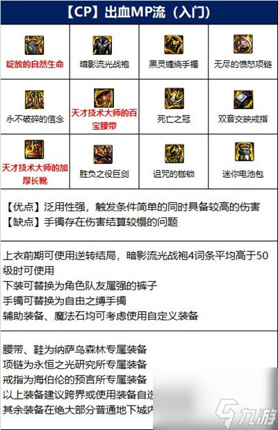 dnf110级剑魔毕业装备推荐