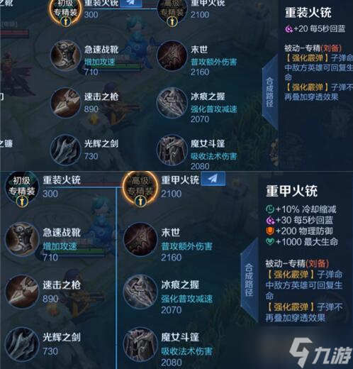 王者荣耀英雄专属装备大全