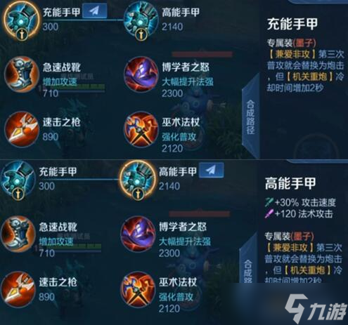 王者荣耀英雄专属装备大全