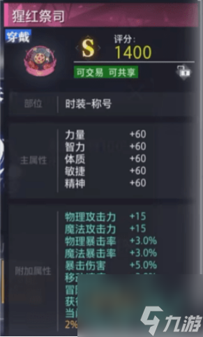 晶核猩红祭祀称谓取得办法是什么