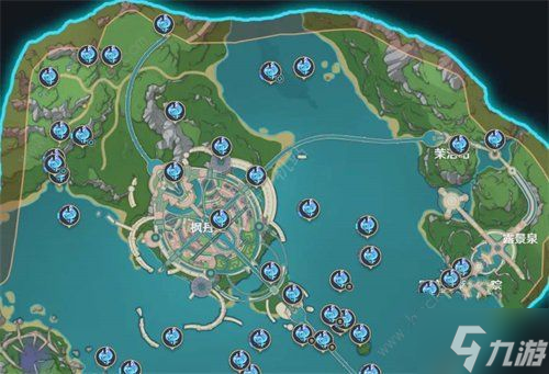 原神4.0水神瞳收集路线分布图 85个水神瞳在哪