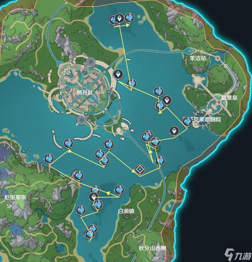原神大枫丹湖水神瞳位置在哪