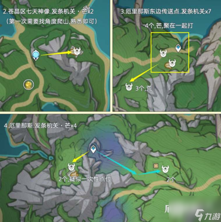 原神4.0发条机关齿轮收集路线指南
