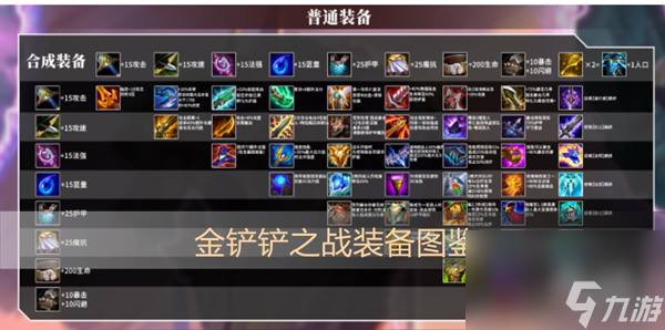 金铲铲之战装备图鉴
