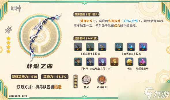 原神静谧之曲适合谁