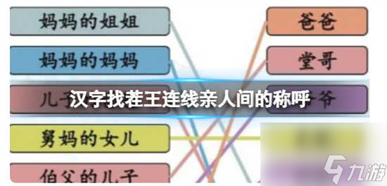 汉字找茬王连线亲人间的称呼怎么过关 汉字找茬王连线亲人间的称呼的通关攻略