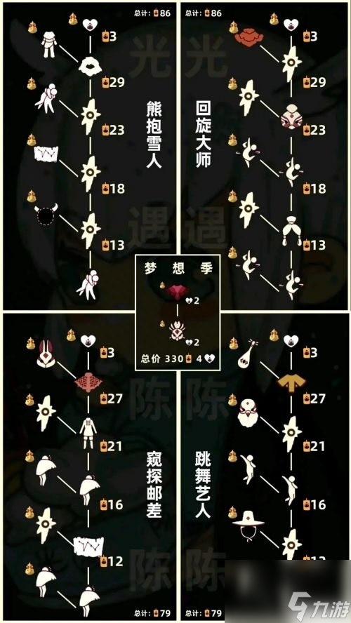 光遇梦想季兑换表图 梦想季兑换表推荐