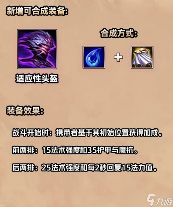 金铲铲之战S9.5适应性头盔装备介绍一览