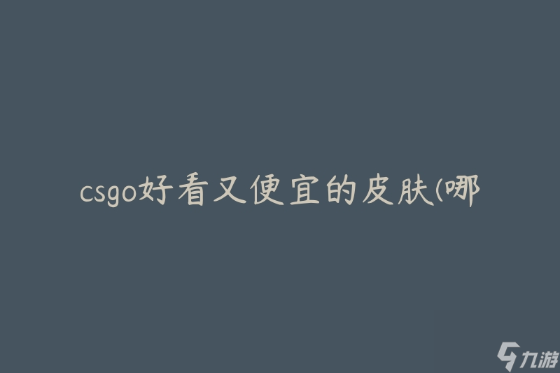 csgo好看又便宜的皮膚(哪些皮膚既美觀又實惠)