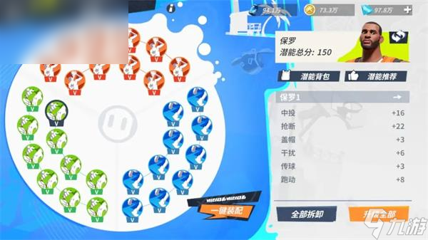 全明星街球派对保罗潜能搭配