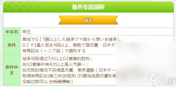 《闪耀优俊少女》东海帝皇帝王称号获得方法攻略