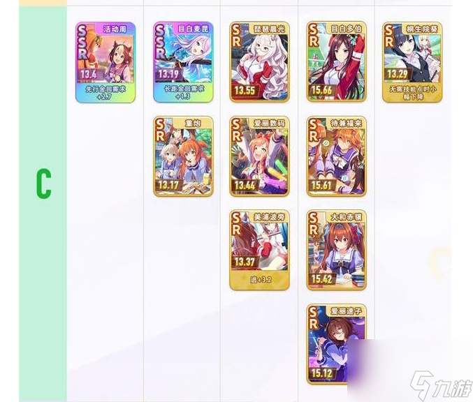 闪耀优俊少女支援卡选什么