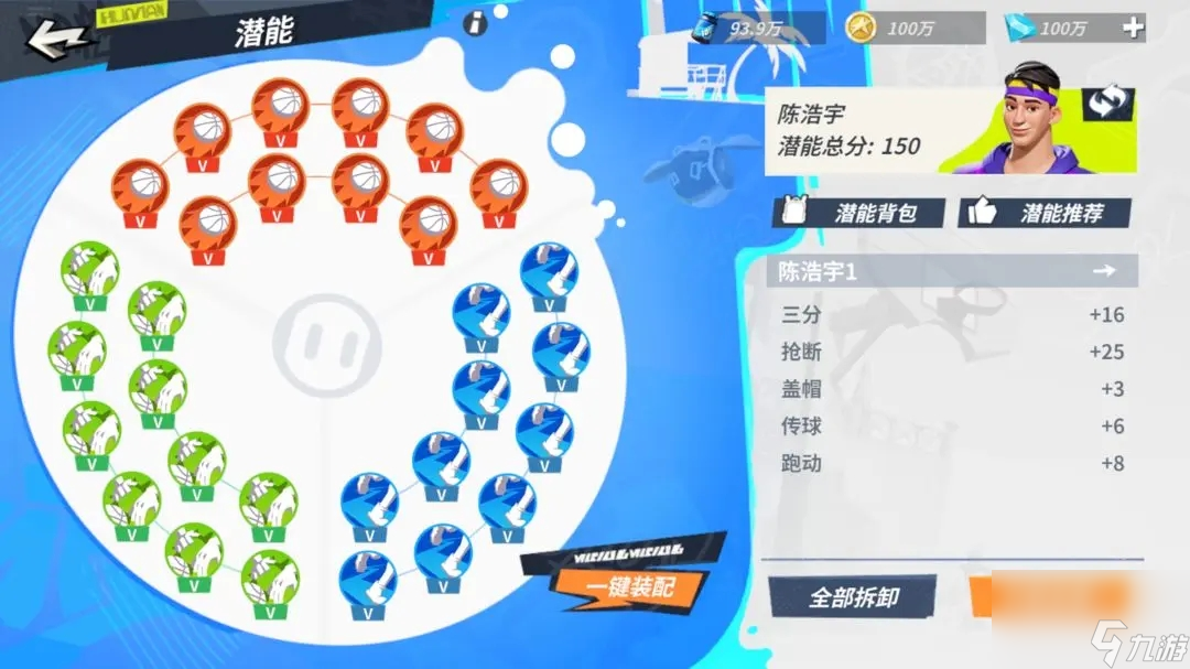 全明星街球派对陈浩宇潜能及队友搭配推荐