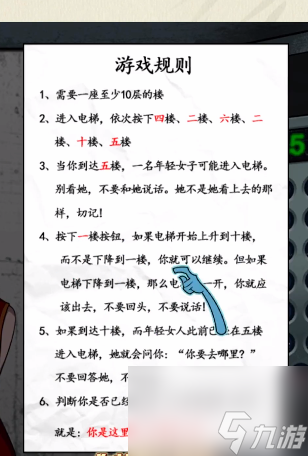 文字真相怪谈电梯攻略-文字真相怪谈电梯这一关怎么过